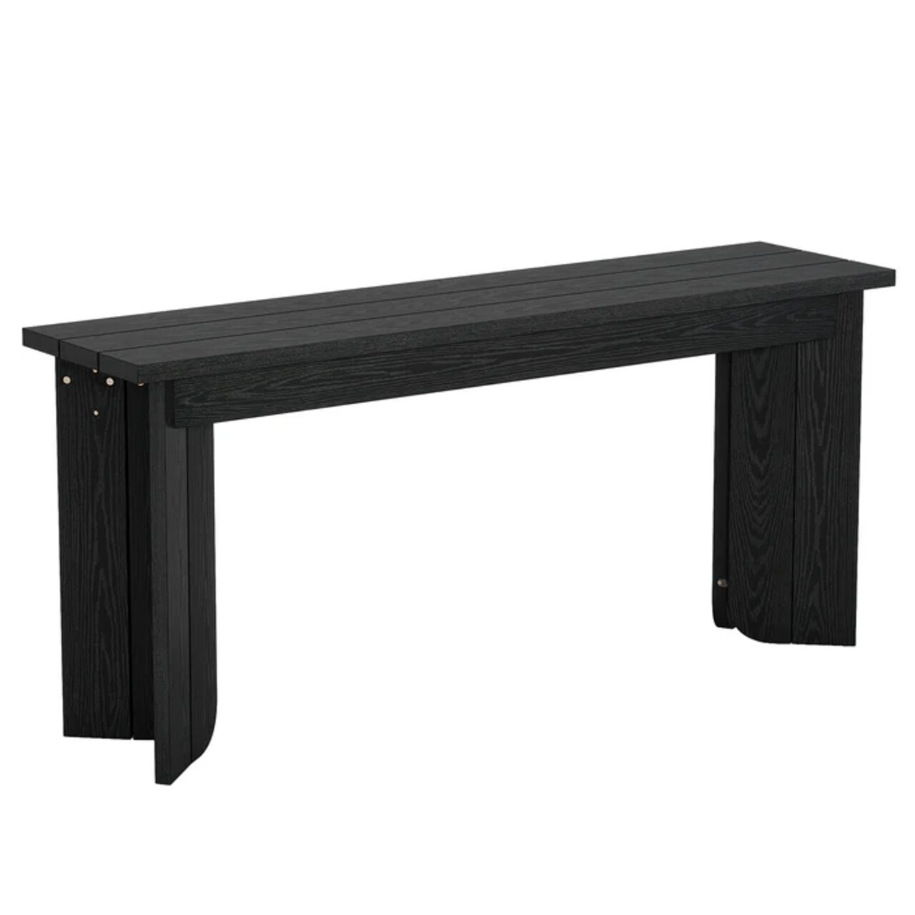 Farmhouse Console Table 71-Inch Entryway Sofa Table V Pedestal Rustic Brown